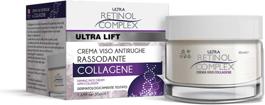 Ultra Lift - Crema Viso Antirughe Rassodante Con Collagene – 50 ml – Ultra Retinol Complex
