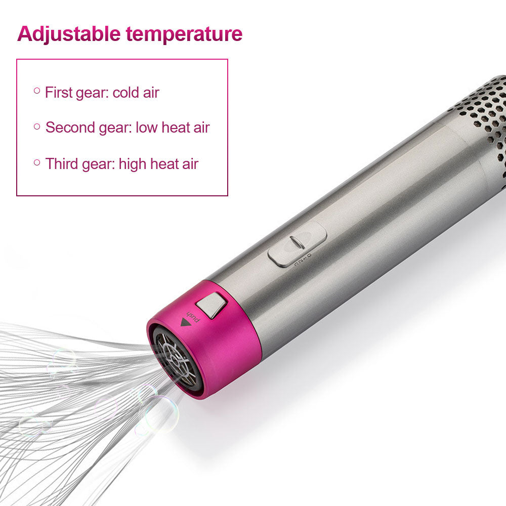 Asciugacapelli multifunzionale 5 in 1 pettine arricciacapelli bacchetta staccabile Kit spazzola per capelli piastra per capelli a ioni negativi