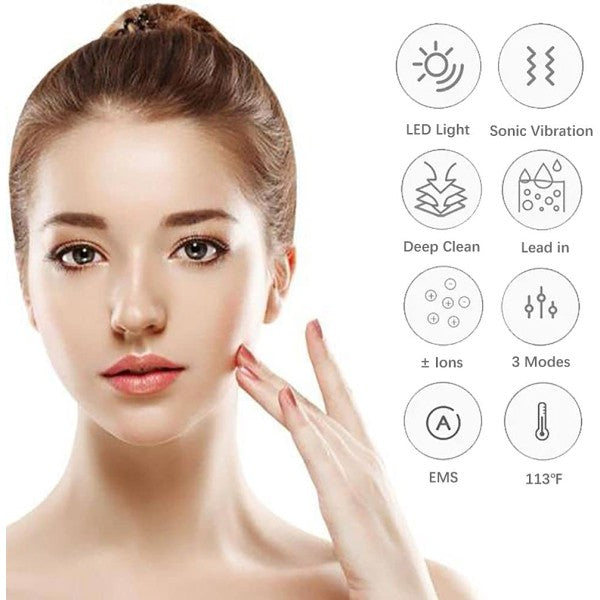 Spray Idratante Intensive Hydra Skin + Massaggiatore di Bellezza Antietà per Viso e Collo – Trattamento Rimpolpante, Idratante e Anti-Rughe – 100 ml + Dispositivo Ricaricabile con Terapia a Luce LED