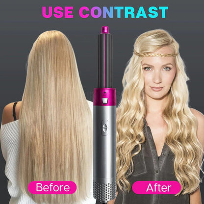 Asciugacapelli multifunzionale 5 in 1 pettine arricciacapelli bacchetta staccabile Kit spazzola per capelli piastra per capelli a ioni negativi