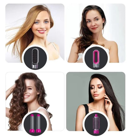 Asciugacapelli 5 in 1 con Spazzole Elettriche Intercambiabili per Styling Professionale